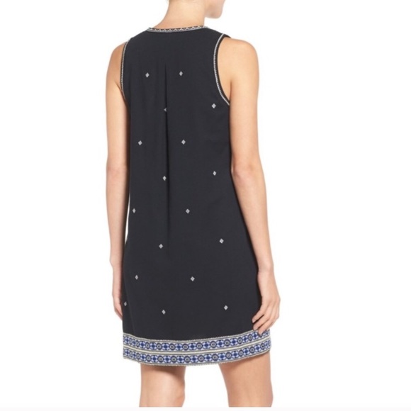 Madewell Black dress w/tassels+embroidery - size 2 - Picture 4 of 7